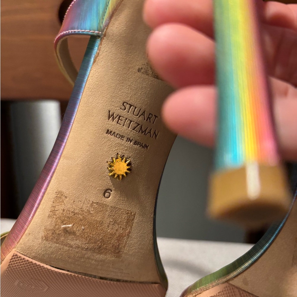 Stuart Weitzman Multicolor Strappy Heels - Picture 4 of 4